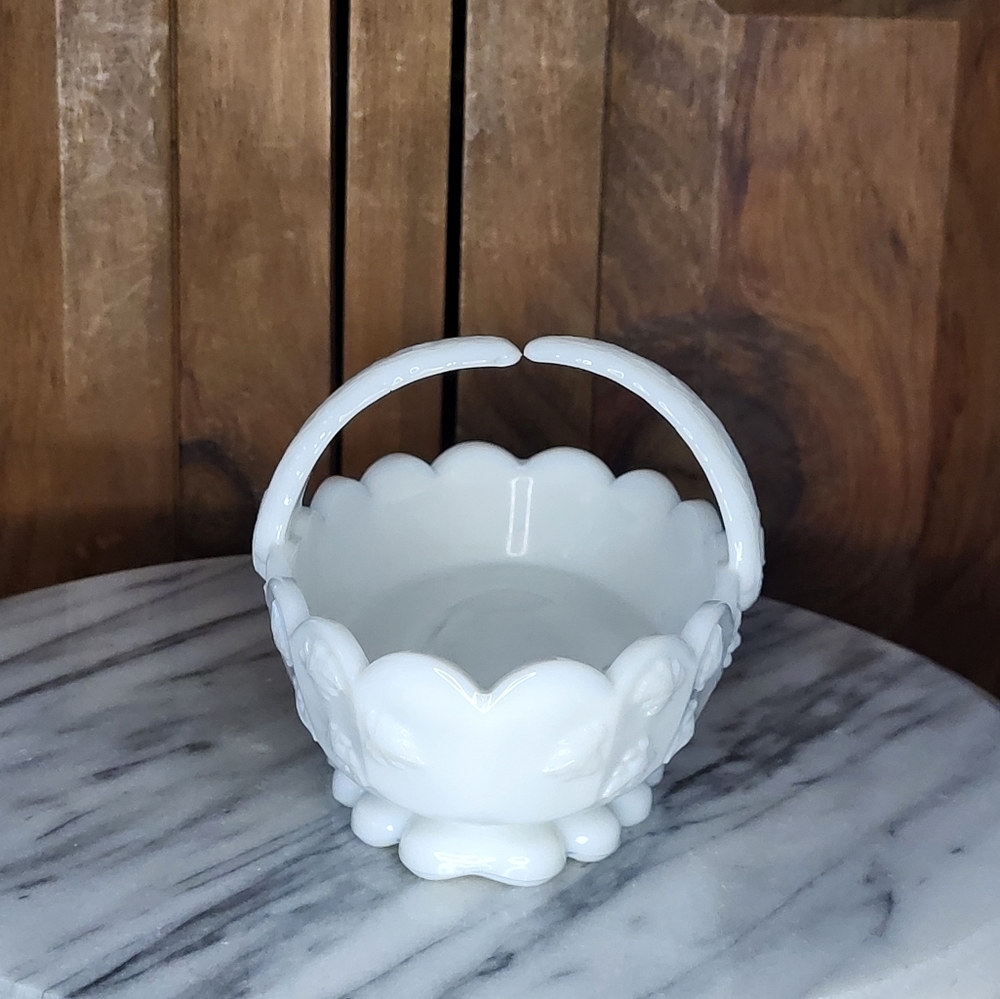 Milk Glass Candy Dish - Picture 6 of 13